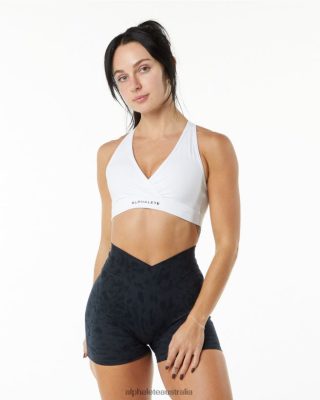 Clothing Alphalete Women Surface Wrap Bra White 686D00153 Alphalete Shorts Sale